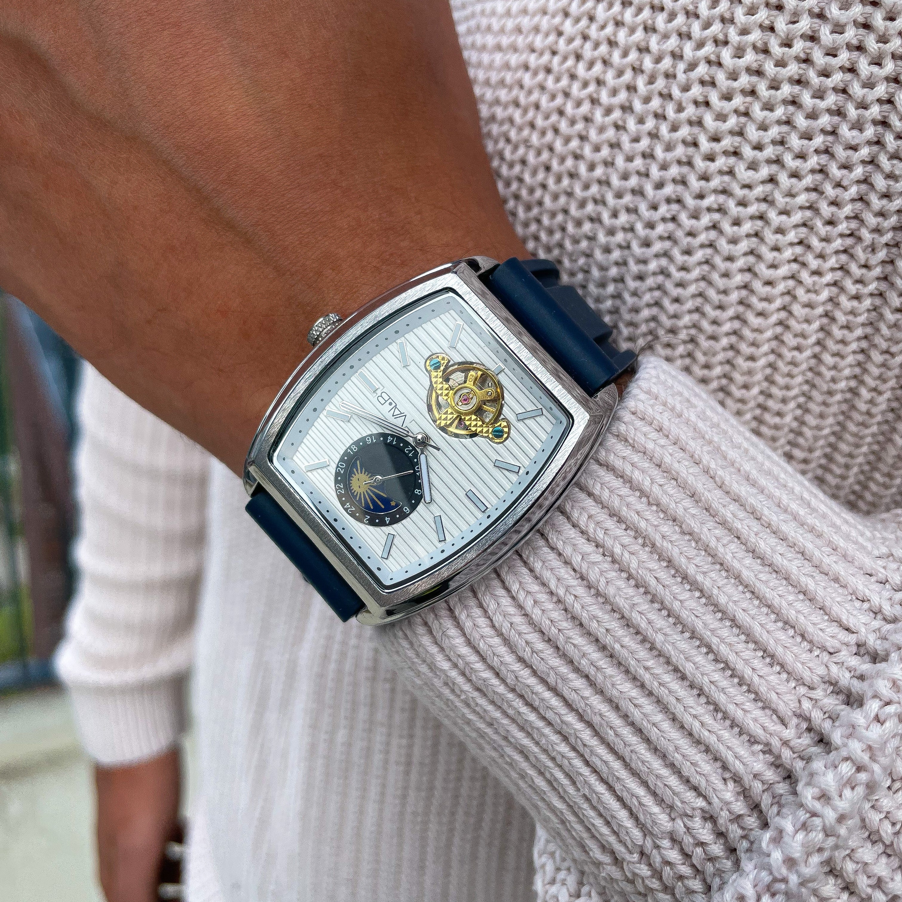 Lunar Silver Navy Blue