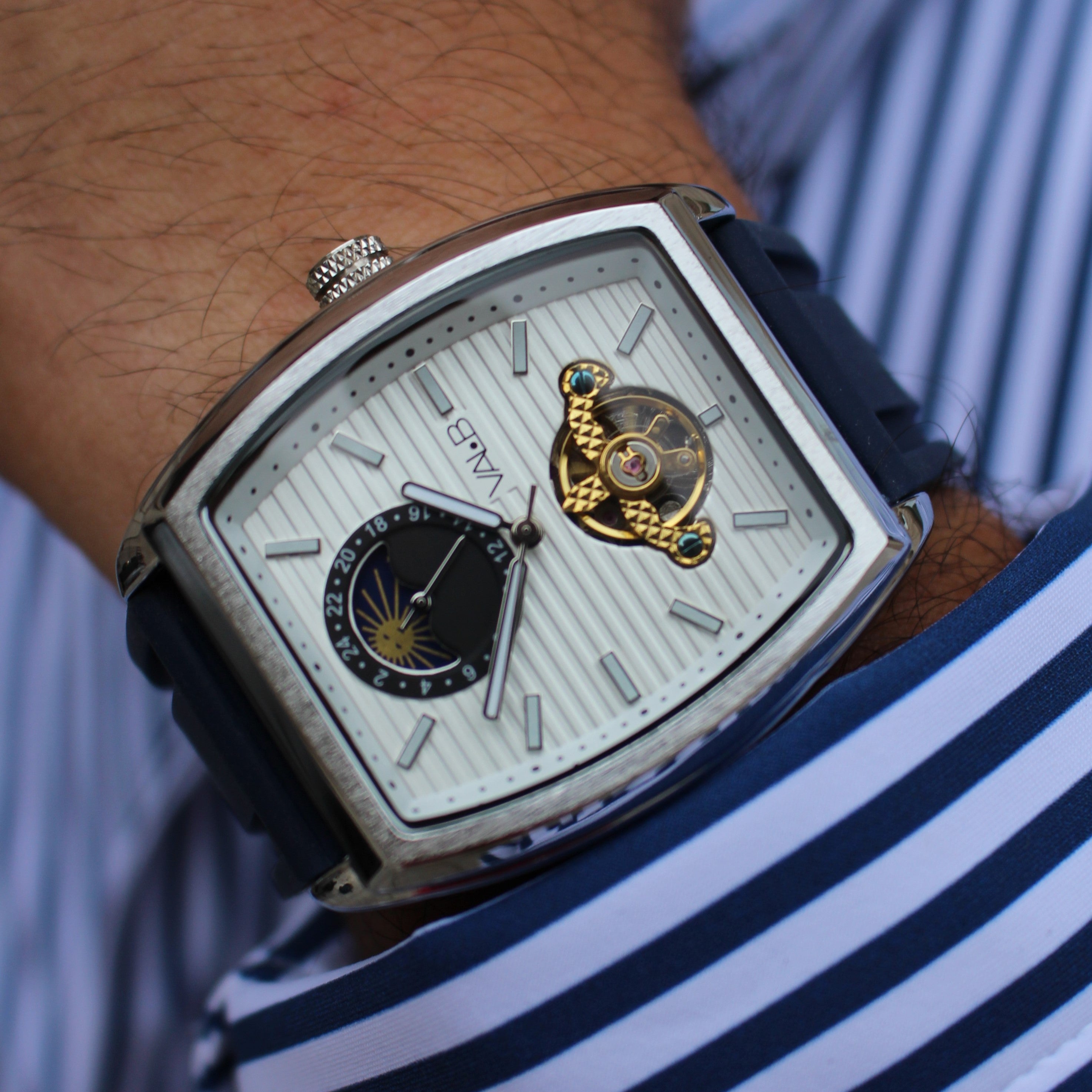 Lunar Silver Navy Blue